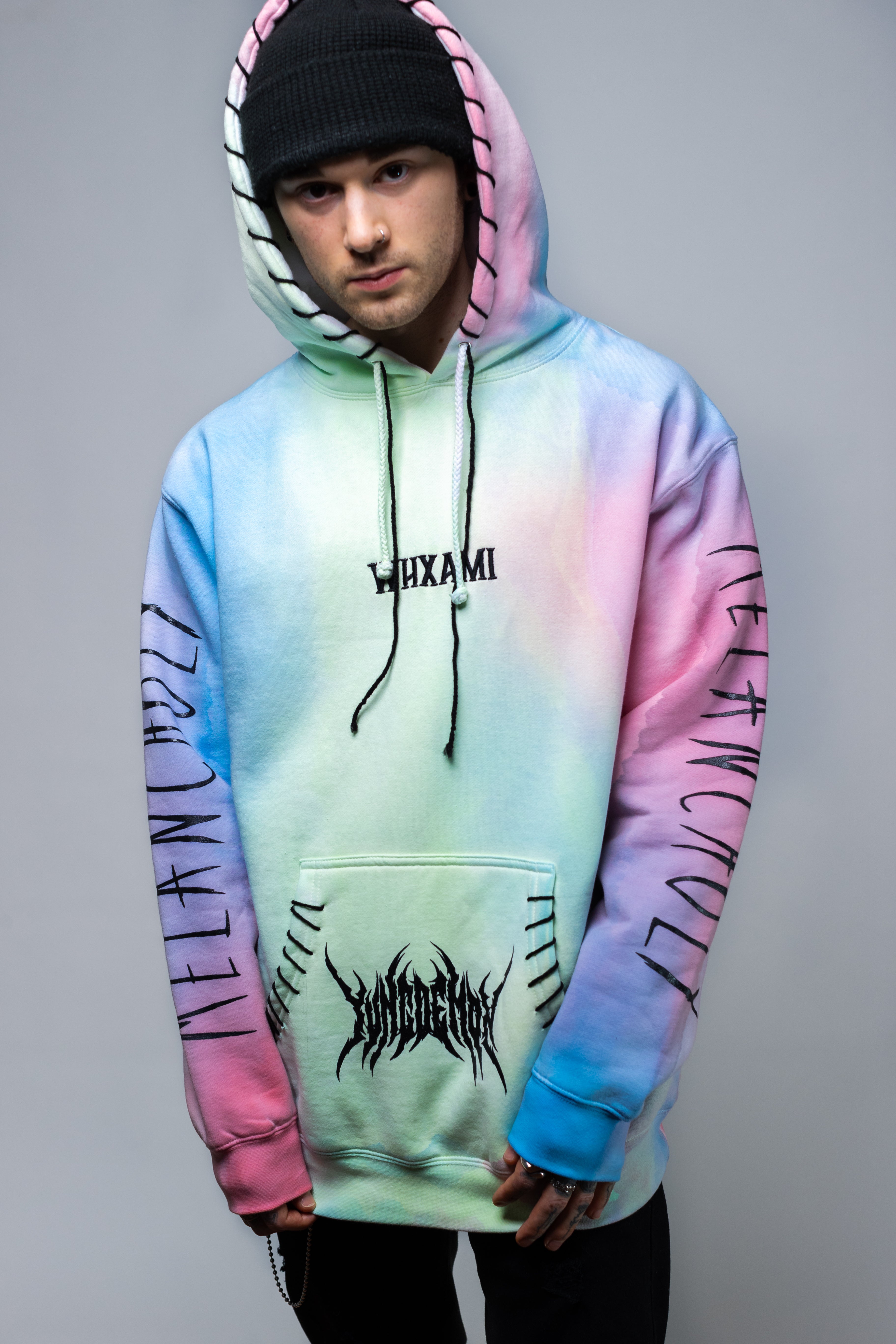 Clothing Felpe Di Gemitaiz Tie Dye Discount Gemitaiz Felpe Rollin