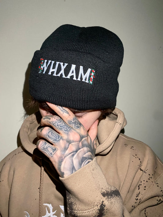 “WHXAMI BEANIE” BLACK/WHITE